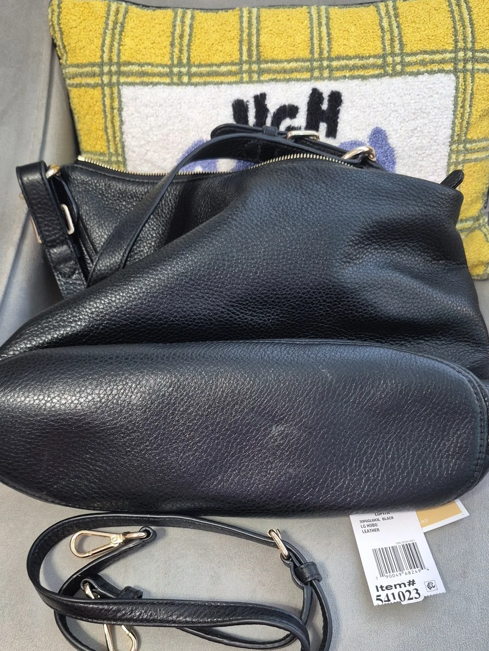 MICHAEL KORS Lupita Black Leather Hobo Bag